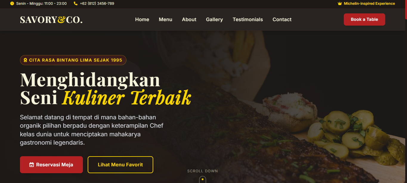 Landing Page Restoran